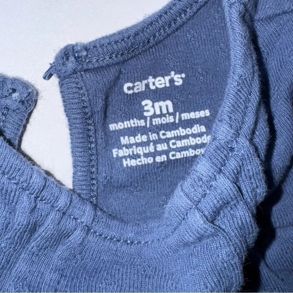 Carter's size 3 months Blue Baby Onesie floral pants outfit